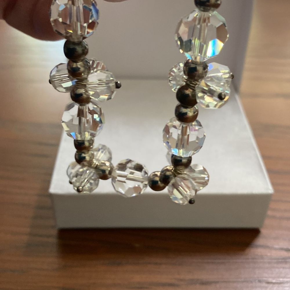10/$10 Crystal Glass Beaded Bracelet with Silver Accents - Picture 2 of 3